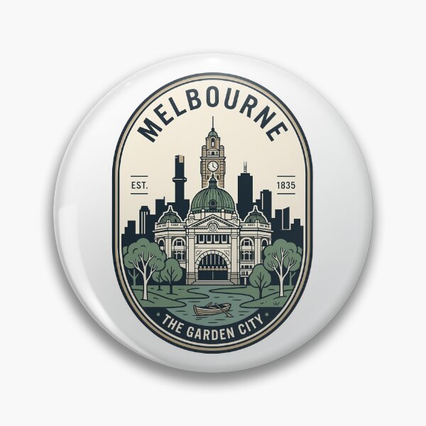 Item preview, Vintage Melbourne Australia Garden City Travel Badge designed and sold by k3rstman1.