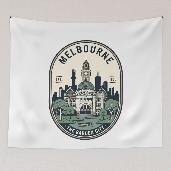 Item preview, Vintage Melbourne Australia Garden City Travel Badge designed and sold by k3rstman1.