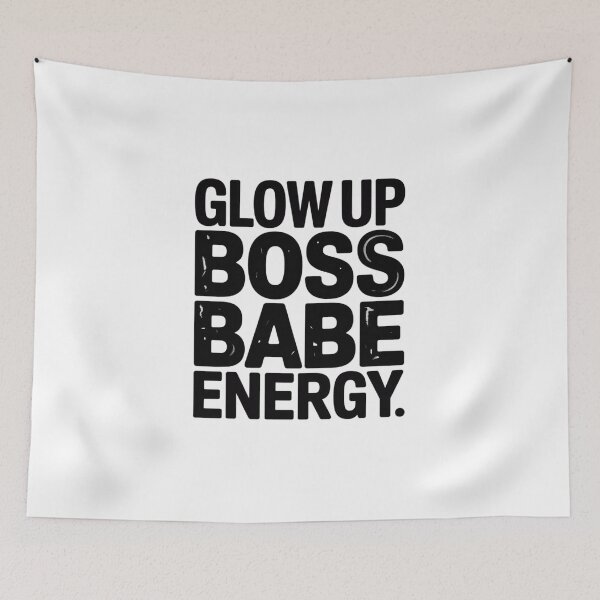 Item preview, Glow Up Boss Babe Energy. Unstoppable Feminine Power Aesthetic Quote designed and sold by Aarvya Fashion Club ( A.F.C ).