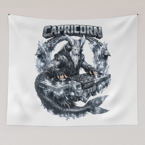 Item preview, Powerful Capricorn Sea Goat DJ Zodiac designed and sold by  ZenRave Designs.