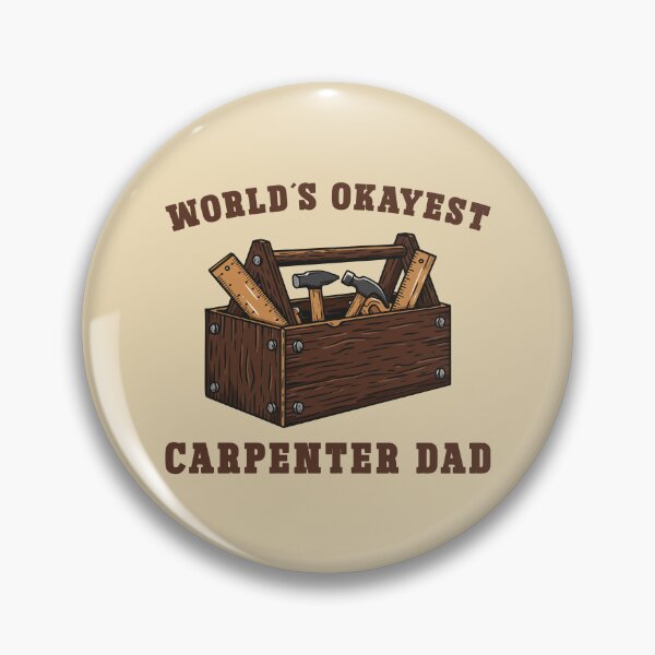 Item preview, World's Okayest Carpenter Dad - Funny Vintage Toolbox designed and sold by Dmetalx Art Apparel.