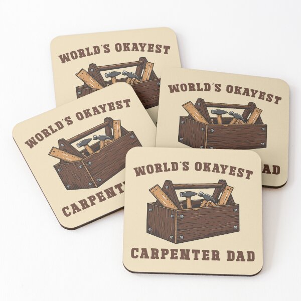 Item preview, World's Okayest Carpenter Dad - Funny Vintage Toolbox designed and sold by Dmetalx Art Apparel.
