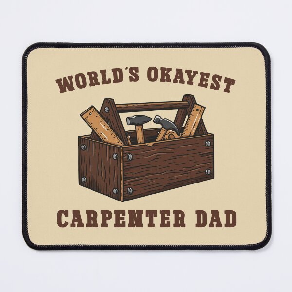 Item preview, World's Okayest Carpenter Dad - Funny Vintage Toolbox designed and sold by Dmetalx Art Apparel.