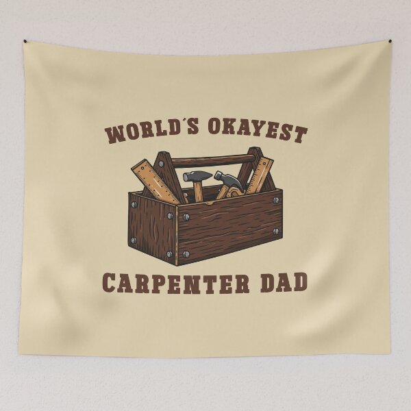 Item preview, World's Okayest Carpenter Dad - Funny Vintage Toolbox designed and sold by Dmetalx Art Apparel.
