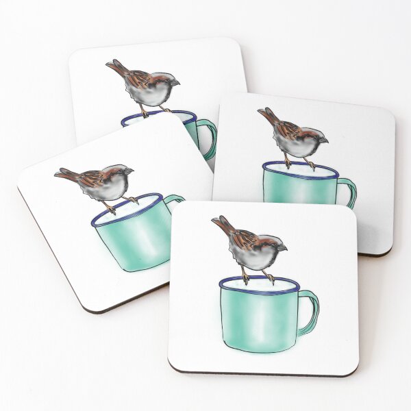 Item preview, Tea Time Sparrow designed and sold by BeautyDesignNo1.