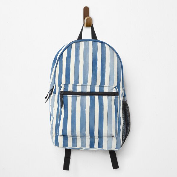 Item preview, Watercolor Navy Blue Stripes designed and sold by Miller Designs Print & Pattern.