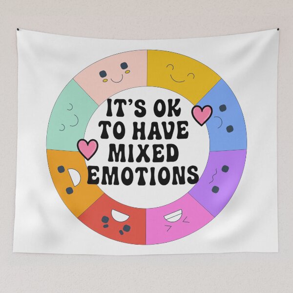 Item preview, It’s OK To Have Mixed Emotions Rainbow Feelings Wheel designed and sold by The Sandy Design Store.