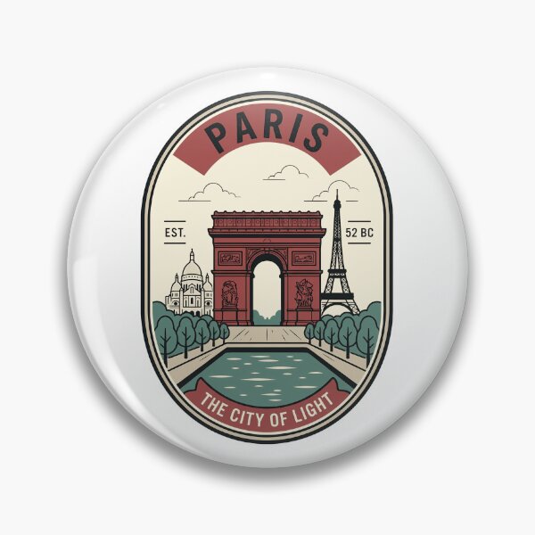 Item preview, Vintage Paris France Travel Badge City of Light designed and sold by k3rstman1.