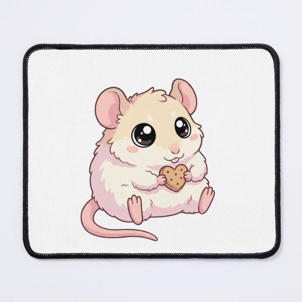 Item preview, Cute Hamster Holding Heart Cookie Kawaii Sweet Animal Art designed and sold by CreatedbyKandJ.