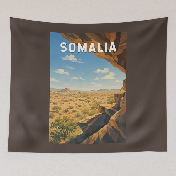 Item preview, Somalia Illustration Travel Art Vintage designed and sold by KrisSidDesigns.
