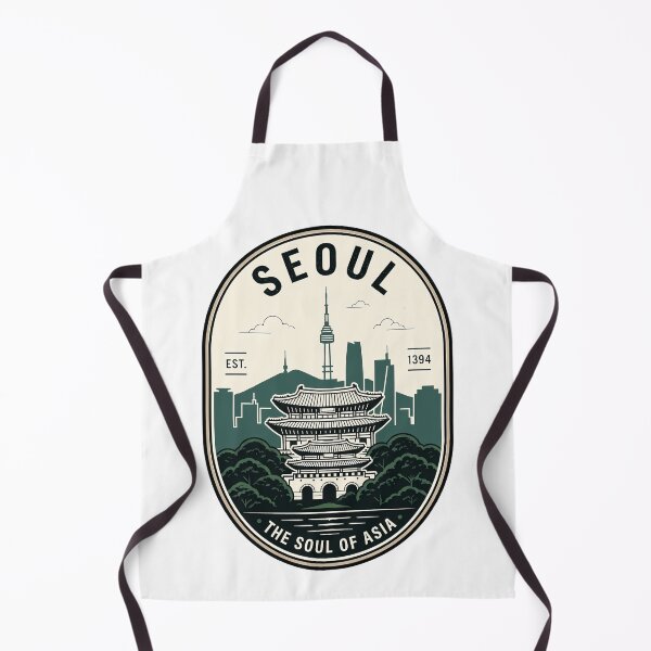 Item preview, Seoul South Korea Vintage Travel Badge Skyline designed and sold by k3rstman1.