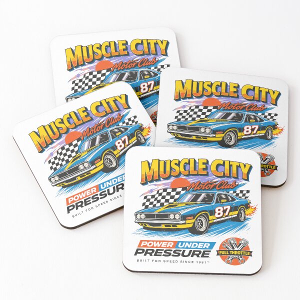 Item preview, Muscle City Motor Club Racing Tee designed and sold by Matinez Pink.