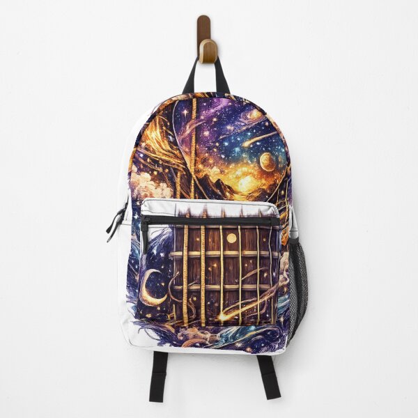 Item preview, Cosmic Guitar Pick Between Strings – Psychedelic Space Guitar Art T-Shirt Design designed and sold by XxZainStylexX.