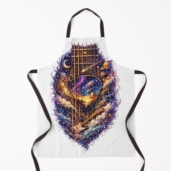 Item preview, Cosmic Guitar Pick Between Strings – Psychedelic Space Guitar Art T-Shirt Design designed and sold by XxZainStylexX.