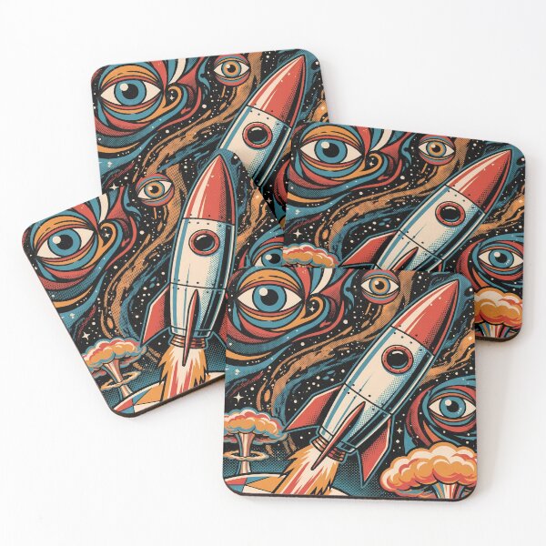 Item preview, Rocket Eyes Space Vibrancy Marine Life Ocean Exploration designed and sold by ART ATTACK ZONE.