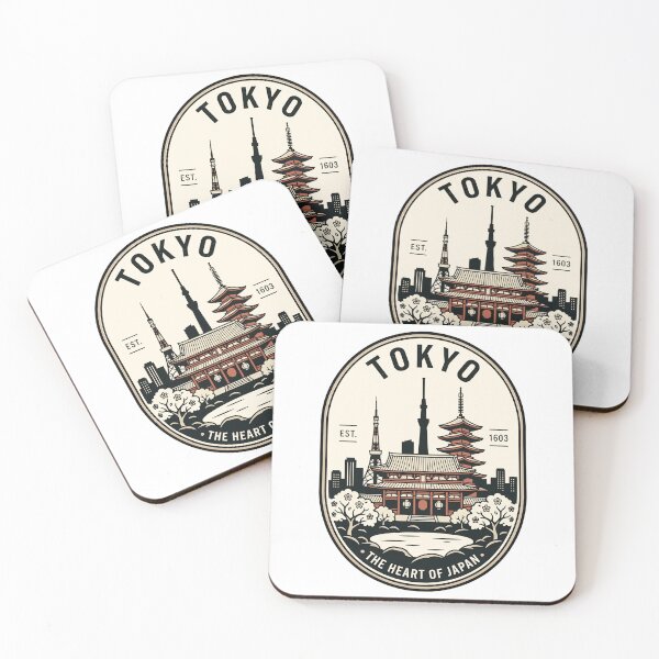 Item preview, Vintage Tokyo Japan Skyline Pagoda Travel Badge designed and sold by k3rstman1.