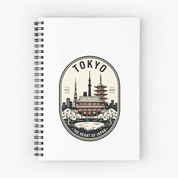 Item preview, Vintage Tokyo Japan Skyline Pagoda Travel Badge designed and sold by k3rstman1.