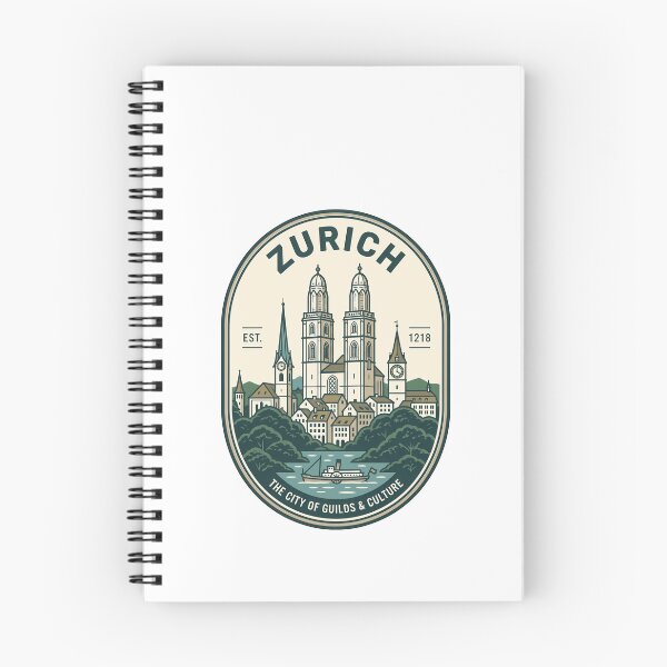 Item preview, Vintage Zurich Switzerland Skyline Travel Badge designed and sold by k3rstman1.