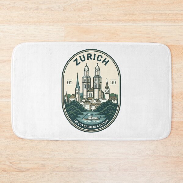 Item preview, Vintage Zurich Switzerland Skyline Travel Badge designed and sold by k3rstman1.