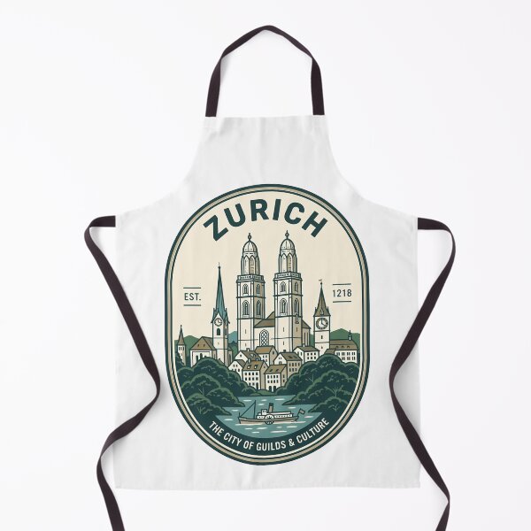 Item preview, Vintage Zurich Switzerland Skyline Travel Badge designed and sold by k3rstman1.