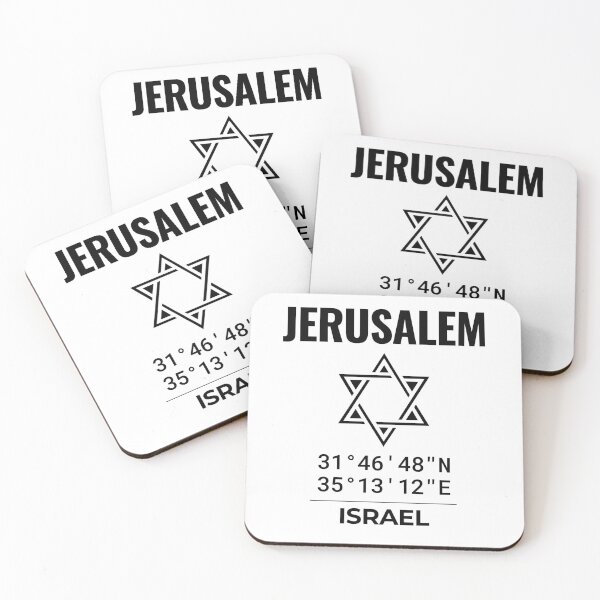 Item preview, Jerusalem Coordinates Israel Design designed and sold by crouchingpixel.