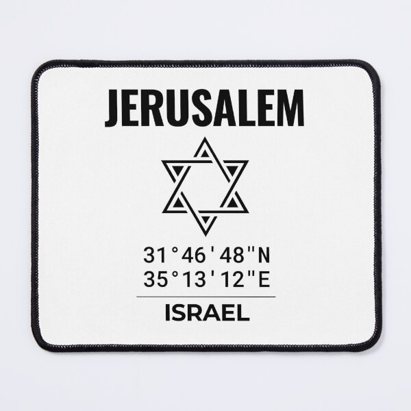 Item preview, Jerusalem Coordinates Israel Design designed and sold by crouchingpixel.
