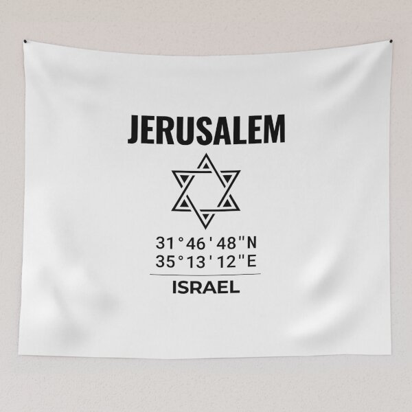 Item preview, Jerusalem Coordinates Israel Design designed and sold by crouchingpixel.