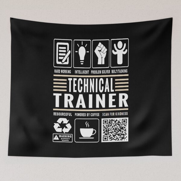 Item preview, Funny Certified Technical Trainer Job Description Icons QR Code designed and sold by MerchMaxxing.