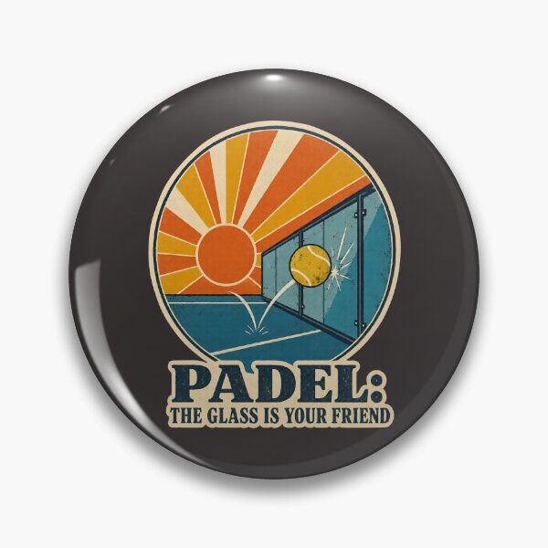 Item preview, Funny Padel Quote - padel the glass is your friend- Retro Vintage Padel Art designed and sold by BelievingCreate.