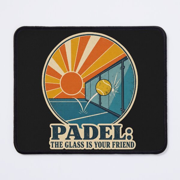 Item preview, Funny Padel Quote - padel the glass is your friend- Retro Vintage Padel Art designed and sold by BelievingCreates.