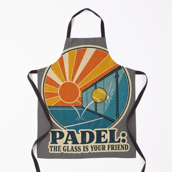 Item preview, Funny Padel Quote - padel the glass is your friend- Retro Vintage Padel Art designed and sold by BelievingCreate.