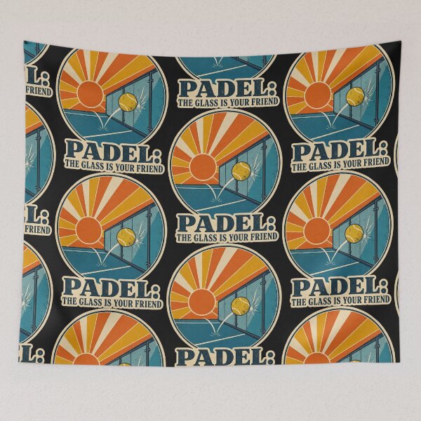 Item preview, Funny Padel Quote - padel the glass is your friend- Retro Vintage Padel Art designed and sold by BelievingCreate.