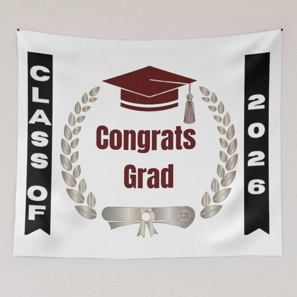 Item preview, Class of 2026 Congrats Grad Graduation Cap and Laurel Design designed and sold by NeelusShop.
