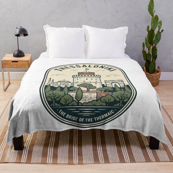 Item preview, Vintage Thessaloniki Greece White Tower Travel Emblem designed and sold by k3rstman1.