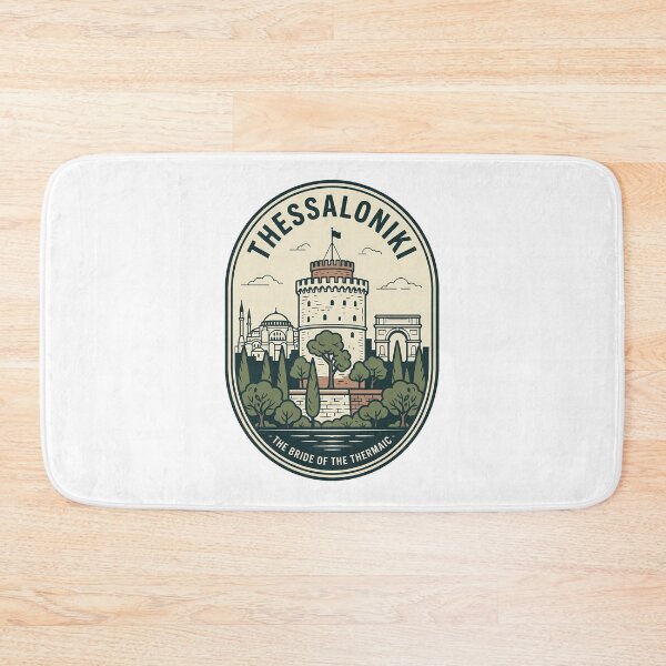 Item preview, Vintage Thessaloniki Greece White Tower Travel Emblem designed and sold by k3rstman1.