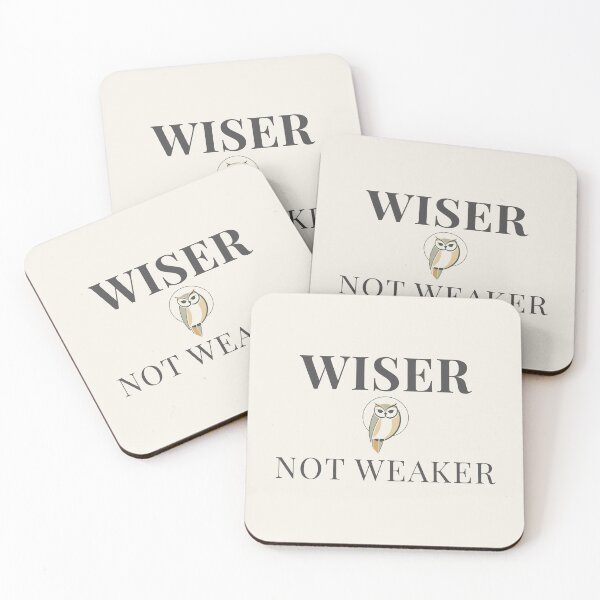 Item preview, Wiser Not Weaker – Positive Aging Quote Minimalist Design designed and sold by AmoebaPress.