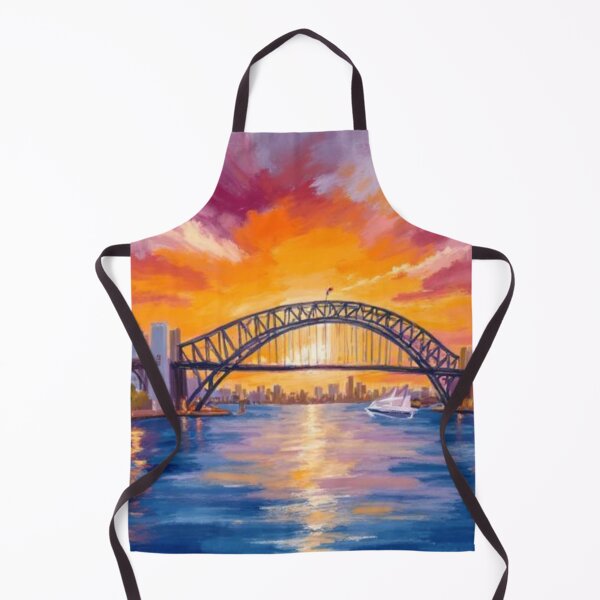 Item preview, beautiful sunset Sydney Harbour Bridge oil painting designed and sold by cloudzer0000.