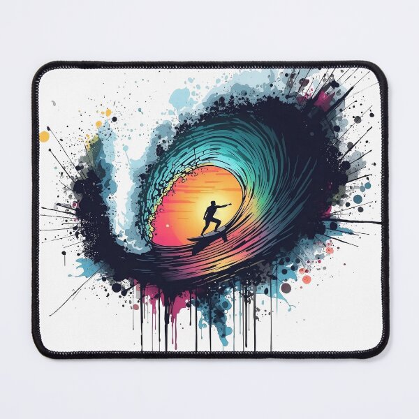 Item preview, The Sunset Barrel: Visceral Surfer Ink Art designed and sold by OnikaD art.