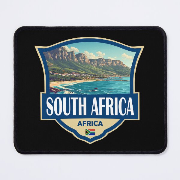 Item preview, South Africa Illustration Retro Badge designed and sold by KrisSidDesigns.