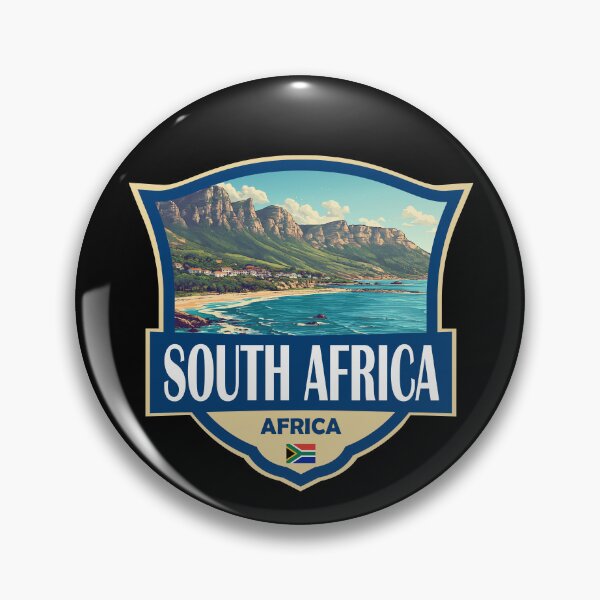Item preview, South Africa Illustration Retro Badge designed and sold by KrisSidDesigns.
