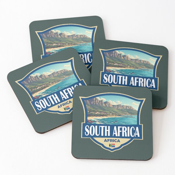 Item preview, South Africa Illustration Retro Badge designed and sold by KrisSidDesigns.
