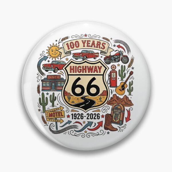 Item preview, Highway Route 66 100 Years Anniversary 1926 To 2026 Retro Americana designed and sold by HarinDonreka.