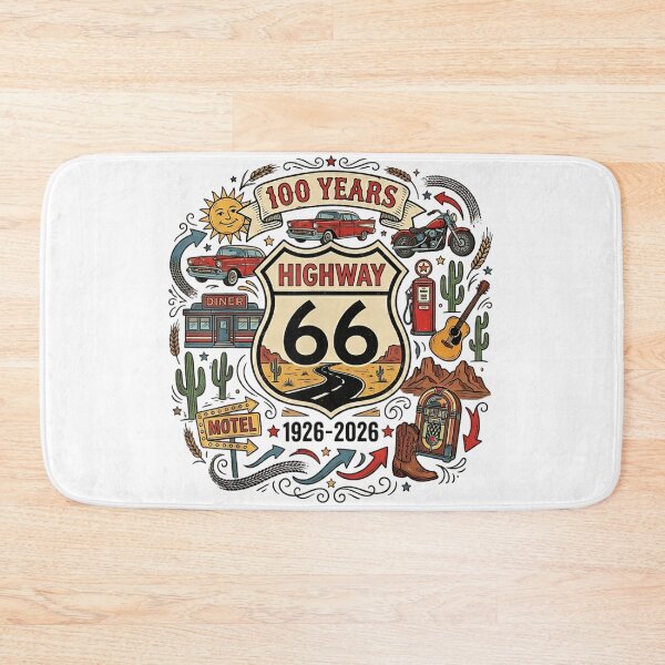 Item preview, Highway Route 66 100 Years Anniversary 1926 To 2026 Retro Americana designed and sold by HarinDonreka.