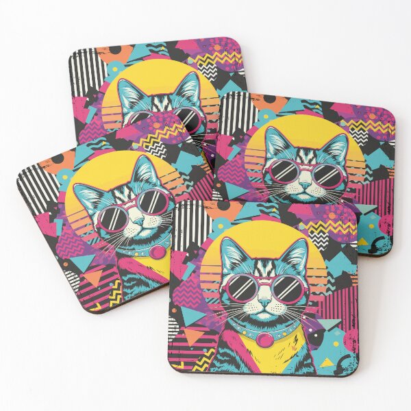Item preview, Neon Pop Art Sunglasses Cat designed and sold by Fabrikola.