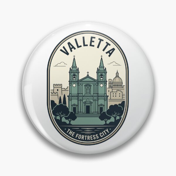 Item preview, Valletta Malta Fortress City Vintage Travel Badge designed and sold by k3rstman1.