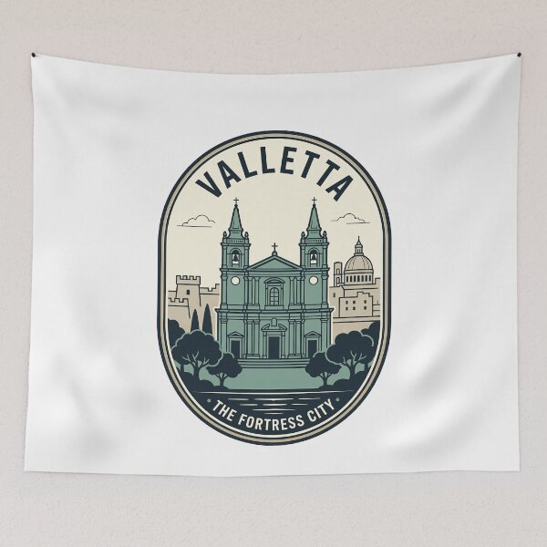 Item preview, Valletta Malta Fortress City Vintage Travel Badge designed and sold by k3rstman1.