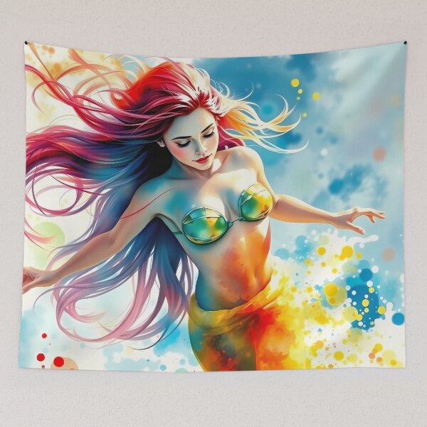 Item preview, Colorful Mermaid in Motion designed and sold by cuprum.