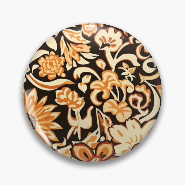 Item preview, Brown, beige, and yellow flowers on a black background designed and sold by Art70shop.