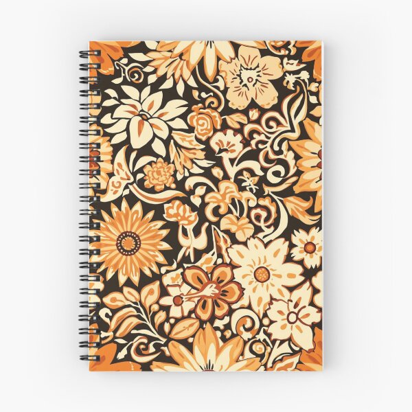 Item preview, Brown, beige, and yellow flowers on a black background designed and sold by Art70shop.