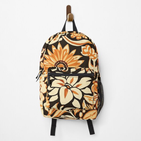 Item preview, Brown, beige, and yellow flowers on a black background designed and sold by Art70shop.